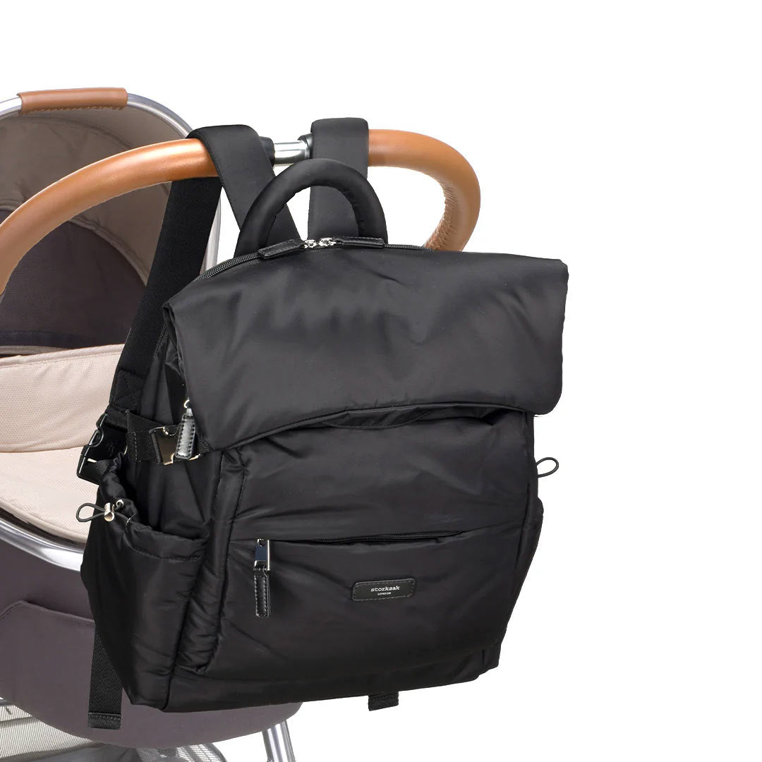 Storksak Eco Skye Backpack - Black-Changing Bags-Black-30L | Natural Baby Shower