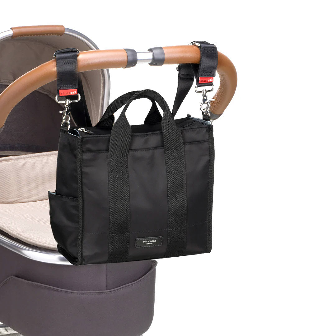 Storksak Thea Tote + Compact Changing Bag - Black-Changing Bags-Black-27L | Natural Baby Shower