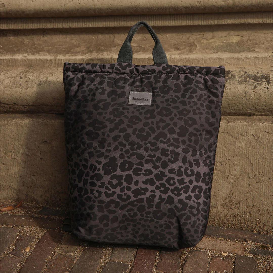 Studio Noos Antra Leopard Puffy Adult Backpack - Dark Grey-Changing Bags-Dark Grey- | Natural Baby Shower