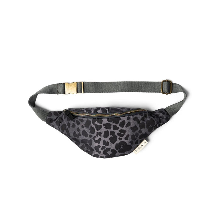 Studio Noos Antra Leopard Puffy Mini Fanny Pack - Dark Grey-Mini Bags-Dark Grey- | Natural Baby Shower