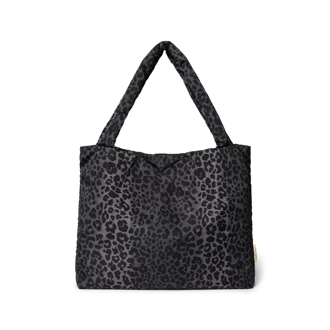 Studio Noos Antra Leopard Puffy Mom Bag - Dark Grey-Changing Bags-Dark Grey-one size | Natural Baby Shower