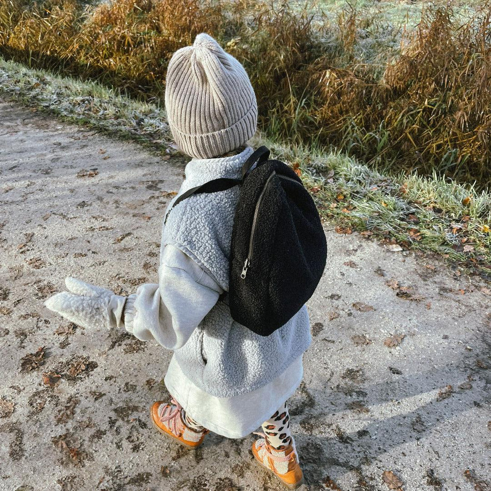 Studio Noos Teddy Mini Backpack - Black-Changing Bags-Black- | Natural Baby Shower