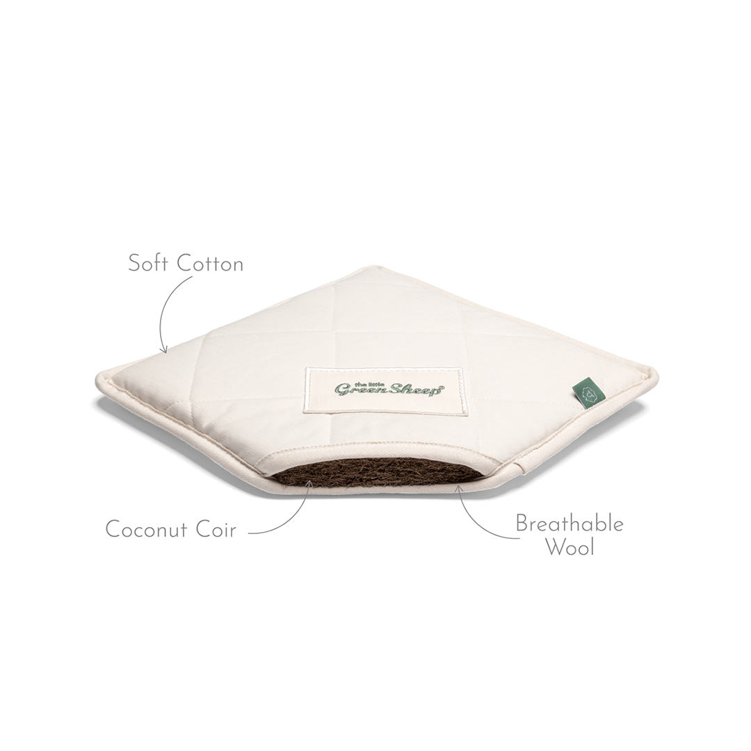 The Little Green Sheep Natural Moses Basket Mattress - Mamas & Papas-Mattresses- | Natural Baby Shower