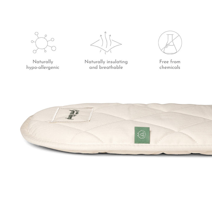 The Little Green Sheep Natural Moses Basket Mattress - Mamas & Papas-Mattresses- | Natural Baby Shower