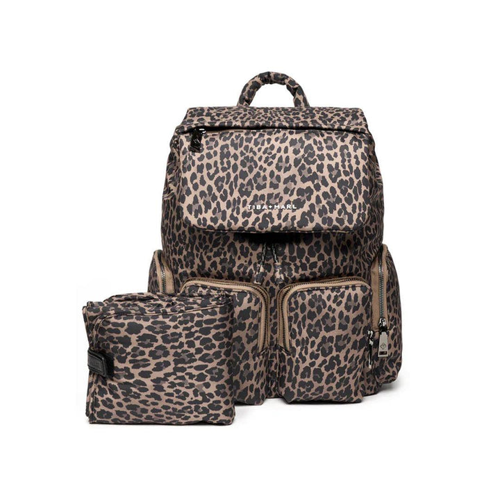 Tiba + Marl Alto Changing Backpack - Tonal Brown Leopard-Changing Bags-Tonal Brown Leopard- | Natural Baby Shower