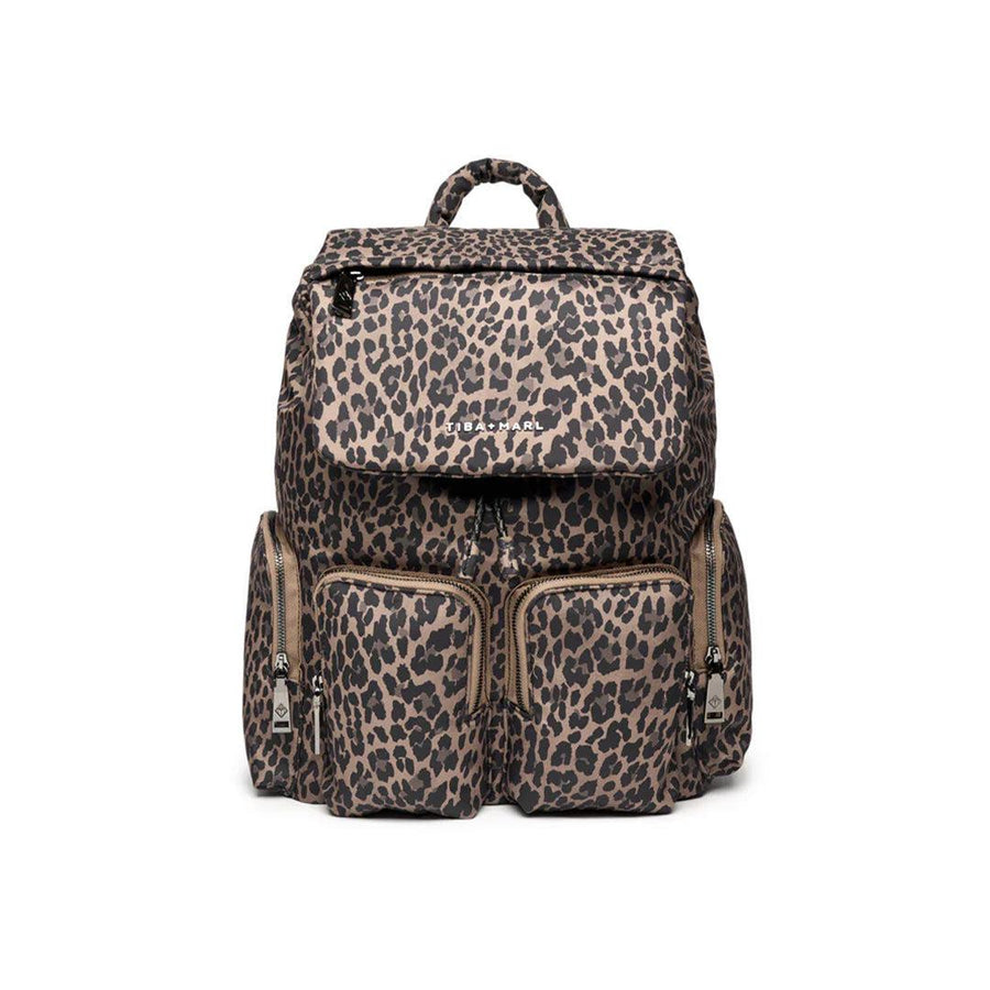 Tiba + Marl Alto Changing Backpack - Tonal Brown Leopard-Changing Bags-Tonal Brown Leopard- | Natural Baby Shower