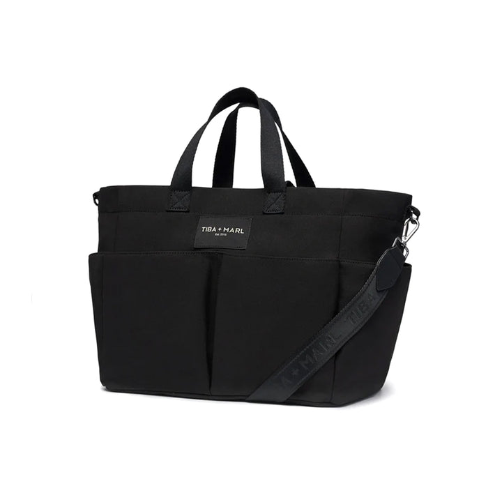 Tiba + Marl Canvas Pocket Tote - Black-Changing Bags-Black- | Natural Baby Shower