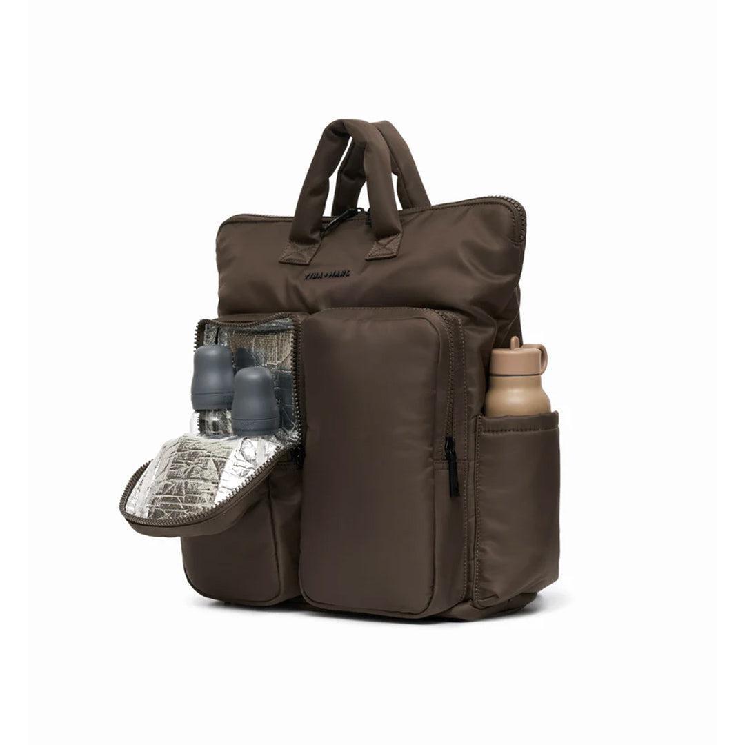 Tiba + Marl Ozzy Changing Tote / Backpack - Chocolate-Changing Bags-Chocolate- | Natural Baby Shower