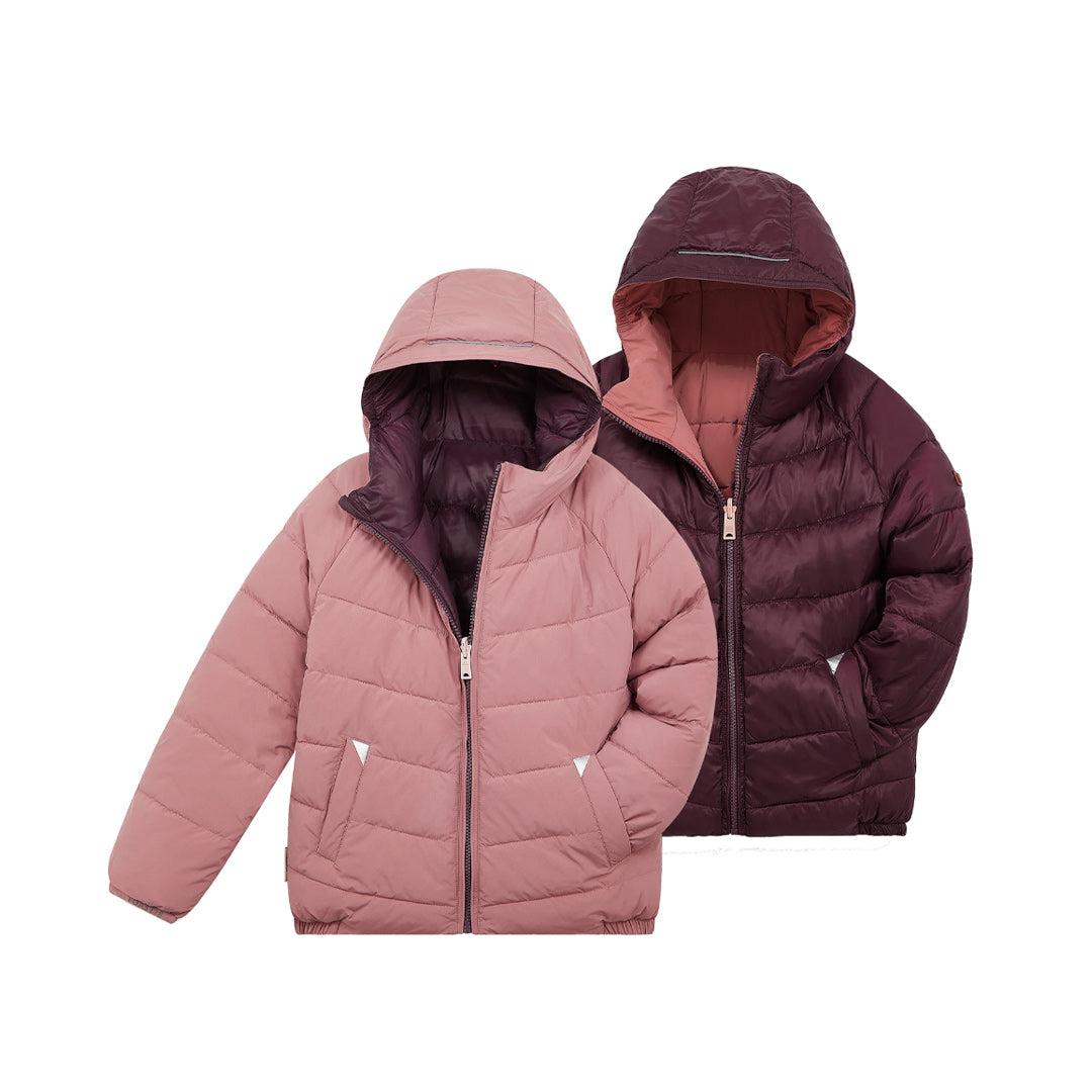 TOASTIE Eco-Reversible Puffer - Damask Pink - Black Cherry-Coats-Damask Pink/Black Cherry-1-2y | Natural Baby Shower