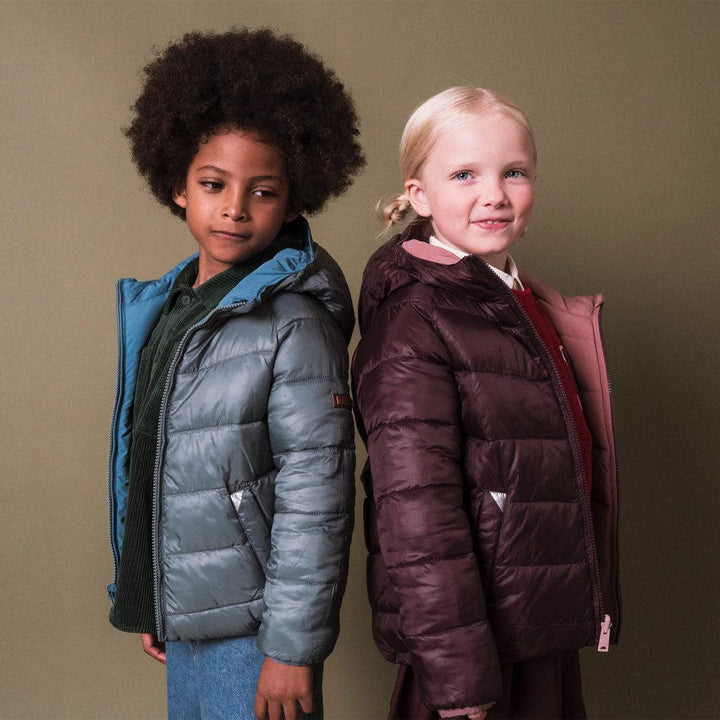 TOASTIE Eco-Reversible Puffer - Damask Pink - Black Cherry-Coats-Damask Pink/Black Cherry-1-2y | Natural Baby Shower