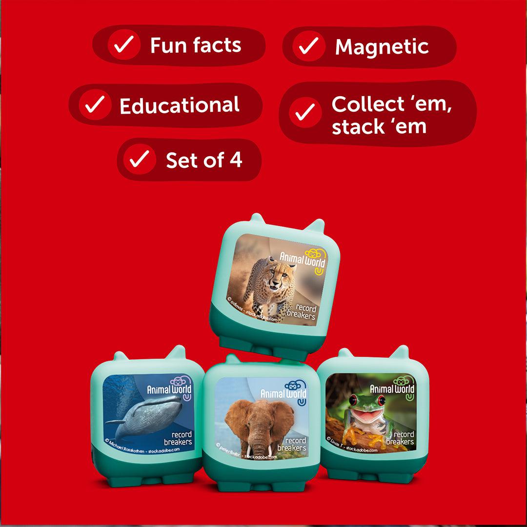 Tonies - Clever Tonies: Animal World: Record Breakers-Audio Player Cards + Characters- | Natural Baby Shower