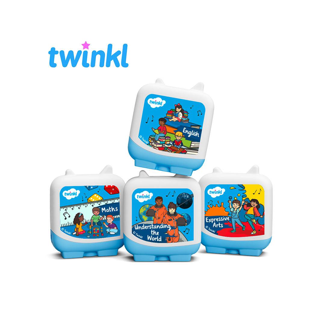 Tonies - Learn With Twinkl - Clever Pocket Tonies - 4 Pack-Audio Player Cards + Characters- | Natural Baby Shower