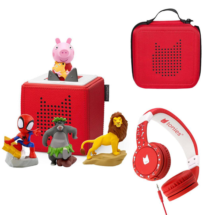 Tonies Peppa Pig + Disney Bundle - Red-Audio Players-Red- | Natural Baby Shower