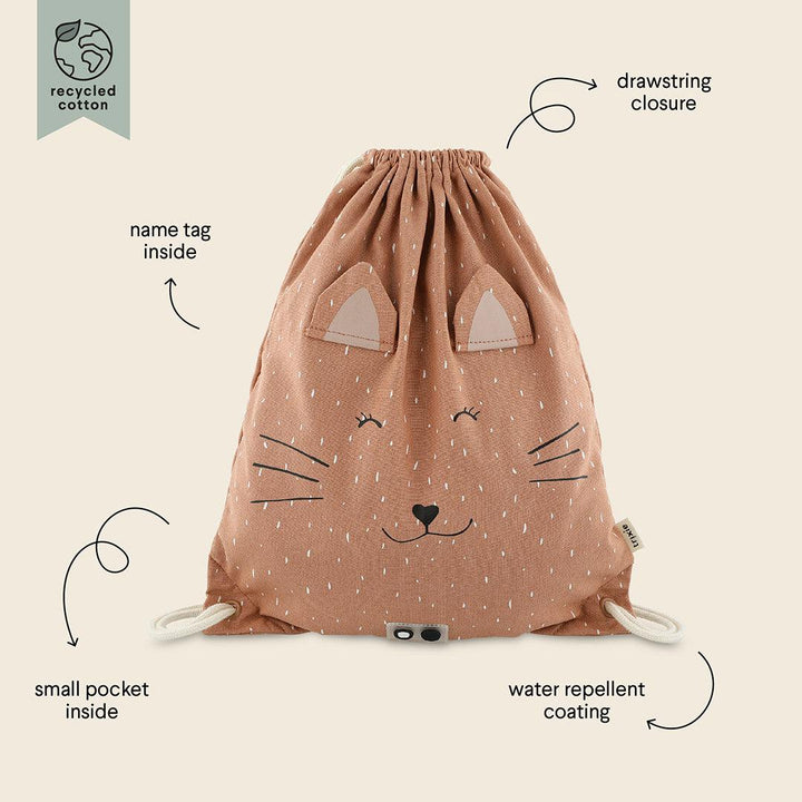 Trixie Drawstring Bag - Mrs Cat-Changing Bags-Mrs Cat- | Natural Baby Shower