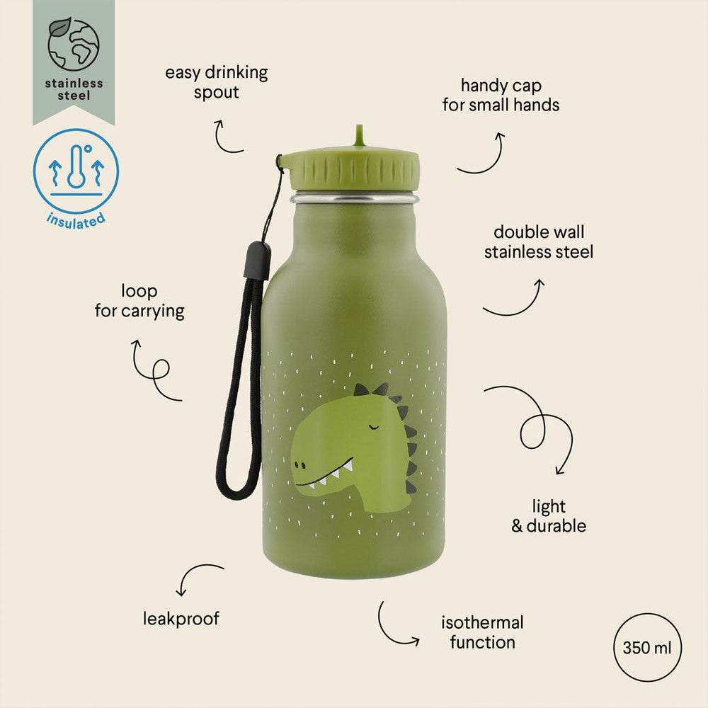 Trixie Insulated Drinking Bottle - 350ml - Mr Dino-Drinking Bottles-Mr Dino-350ml | Natural Baby Shower