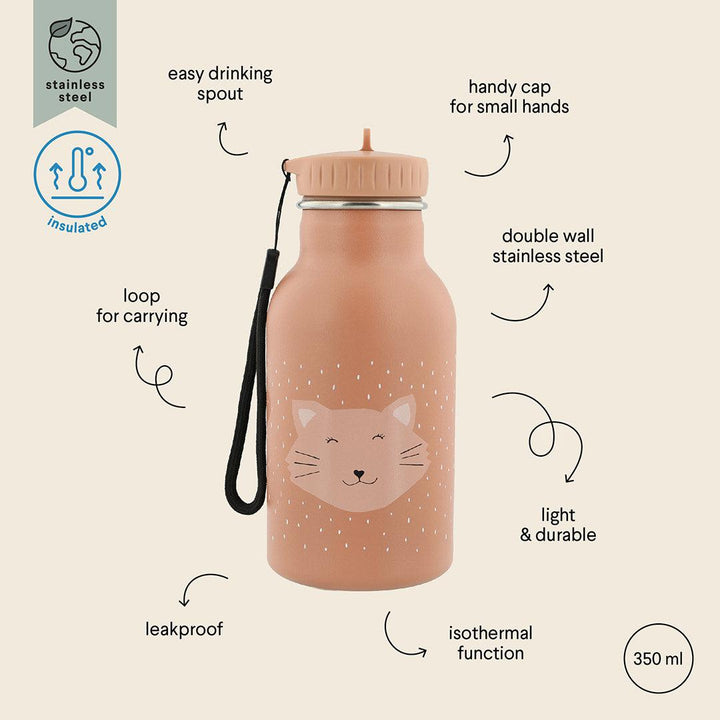 Trixie Insulated Drinking Bottle - 350ml - Mrs Cat-Drinking Bottles-Mrs Cat-350ml | Natural Baby Shower