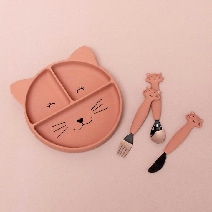 Trixie Silicone Cutlery Set - 3 Pack - Mrs Cat-Cutlery-Mrs Cat- | Natural Baby Shower