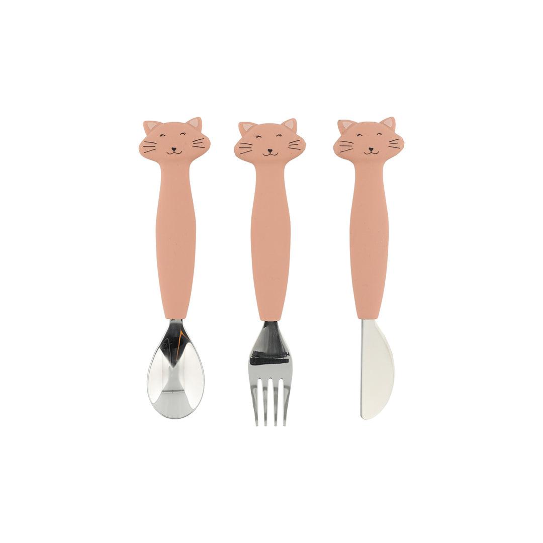 Trixie Silicone Cutlery Set - 3 Pack - Mrs Cat-Cutlery-Mrs Cat- | Natural Baby Shower