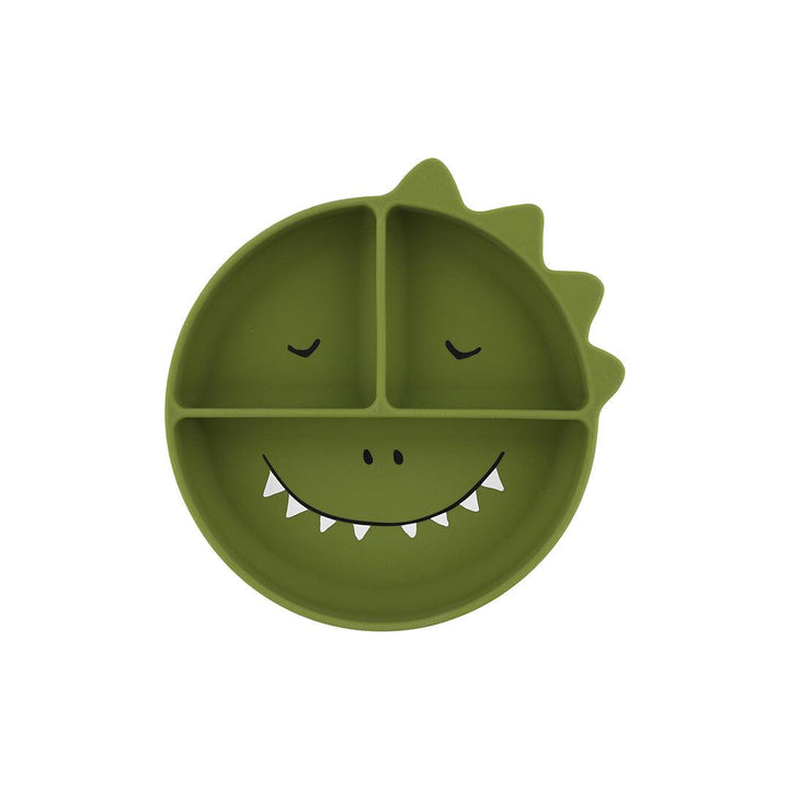 Trixie Silicone Divided Suction Plate - Mr Dino-Plates-Mr Dino- | Natural Baby Shower