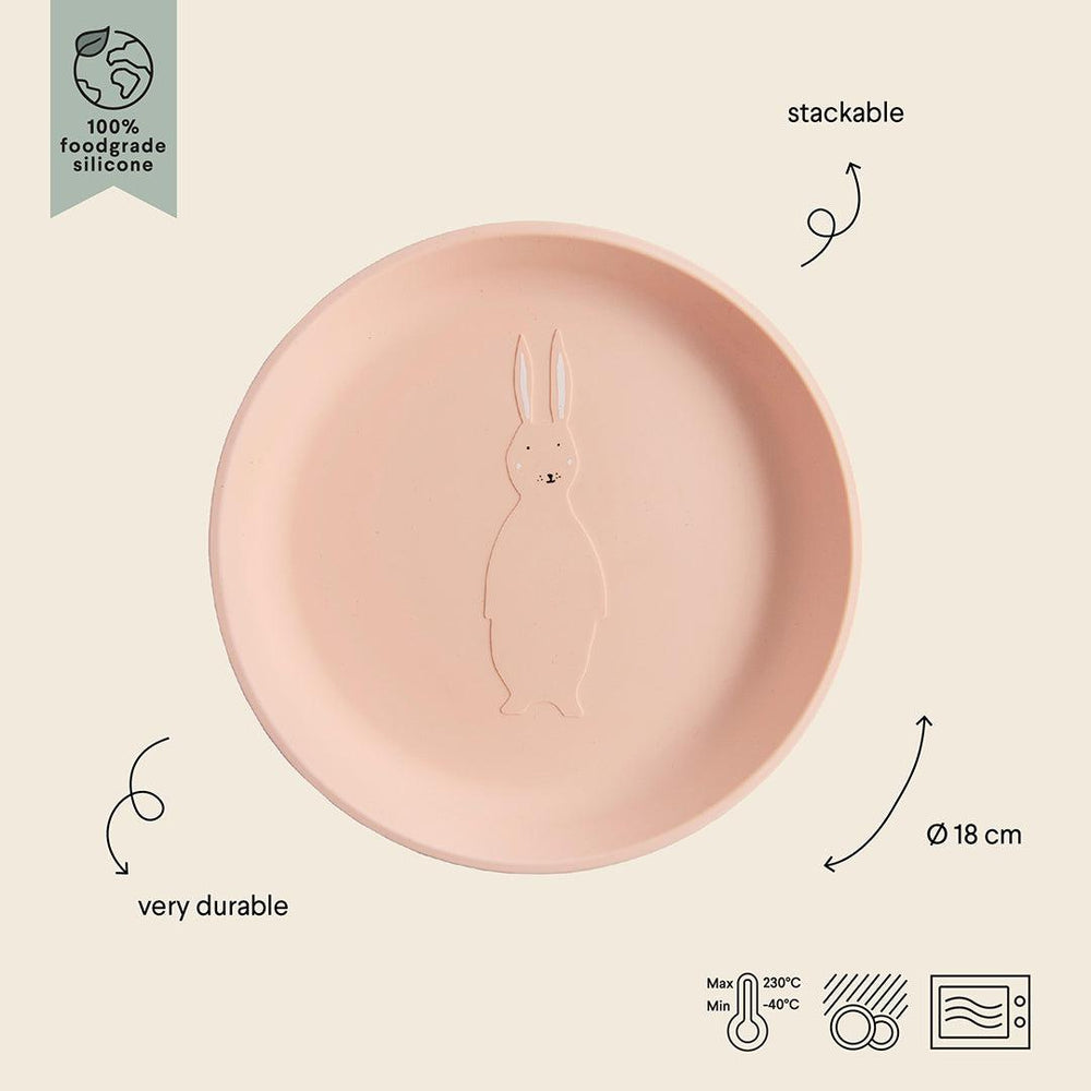 Trixie Silicone Plate - Mrs Rabbit-Plates- | Natural Baby Shower