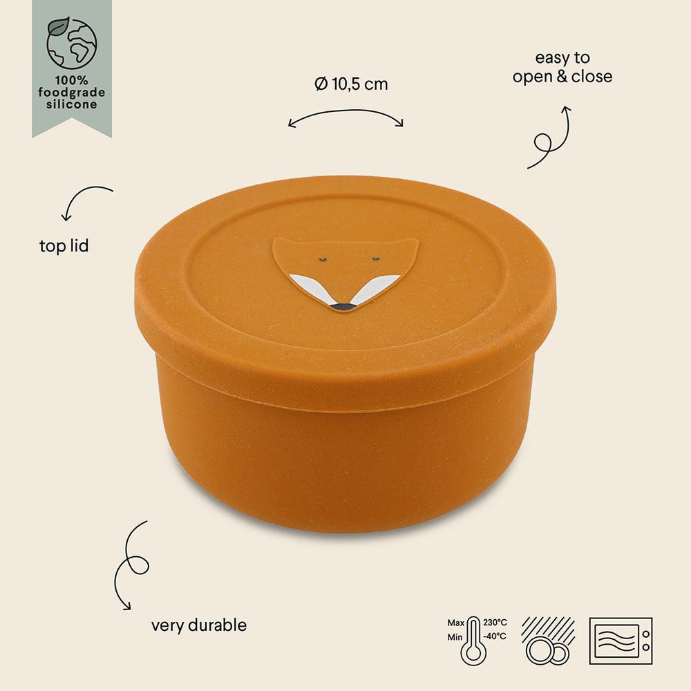 Trixie Silicone Snack Pot + Lid - Mr Fox-Snack Boxes-Mr Fox- | Natural Baby Shower