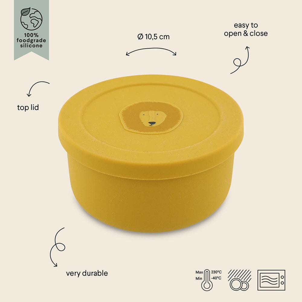 Trixie Silicone Snack Pot + Lid - Mr Lion-Snack Boxes-Mr Lion- | Natural Baby Shower