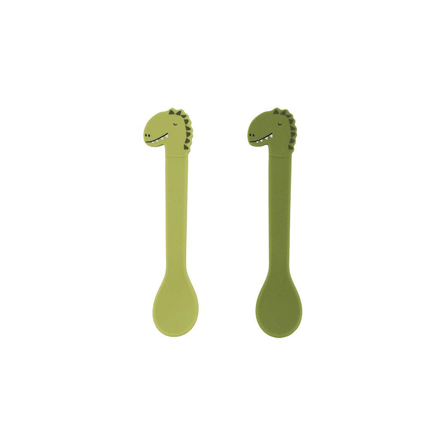 Trixie Silicone Spoon - 2 Pack - Mr Dino-Cutlery-Mr Dino- | Natural Baby Shower