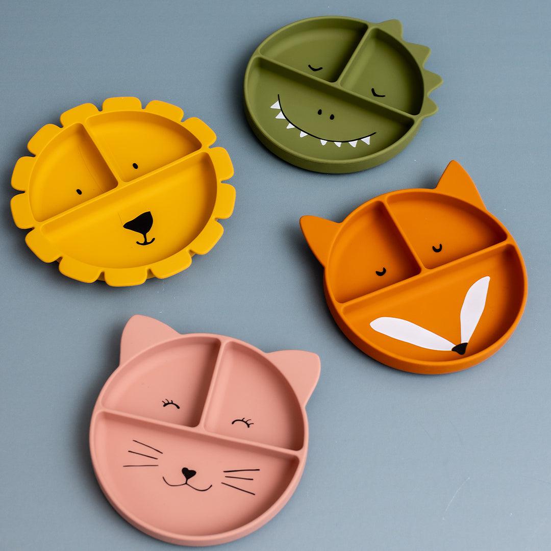 Trixie Silicone Divided Suction Plate - Mrs Cat-Plates-Mrs Cat- | Natural Baby Shower