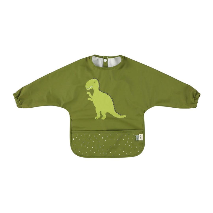 Trixie Waterproof Long Sleeve Bib - Mr Dino-Bibs-Mr Dino- | Natural Baby Shower