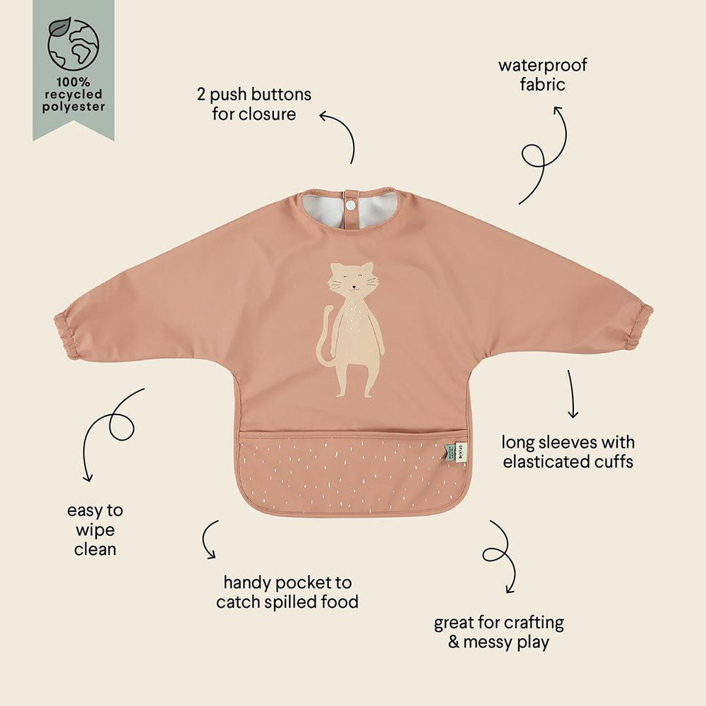 Trixie Waterproof Long Sleeve Bib - Mrs Cat-Bibs-Mrs Cat- | Natural Baby Shower