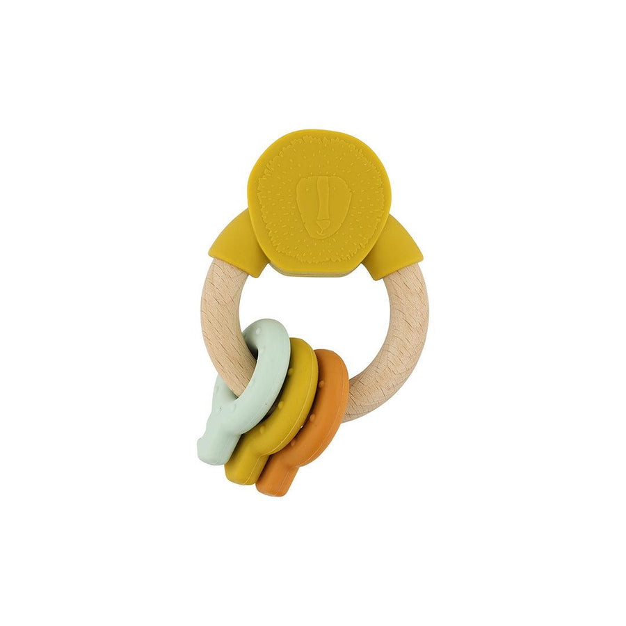 Trixie Wooden Silicone Activity Ring - Mr Lion-Pram Toys-Mr Lion- | Natural Baby Shower