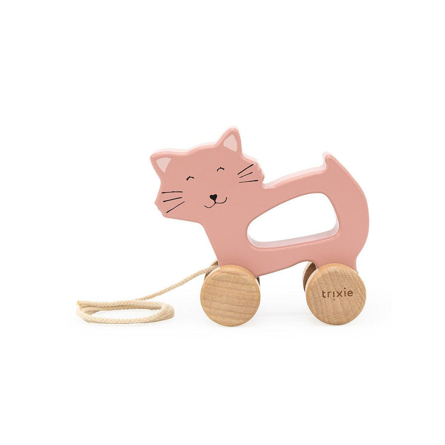 Trixie Wooden Pull Along Toy - Mrs Cat-Pull-Alongs-Mrs Cat- | Natural Baby Shower