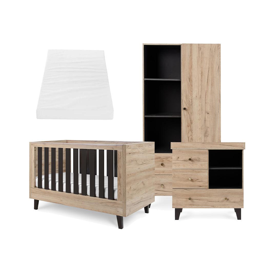 Tutti Bambini Como 3 Piece Room Set Distressed Oak Slate Grey