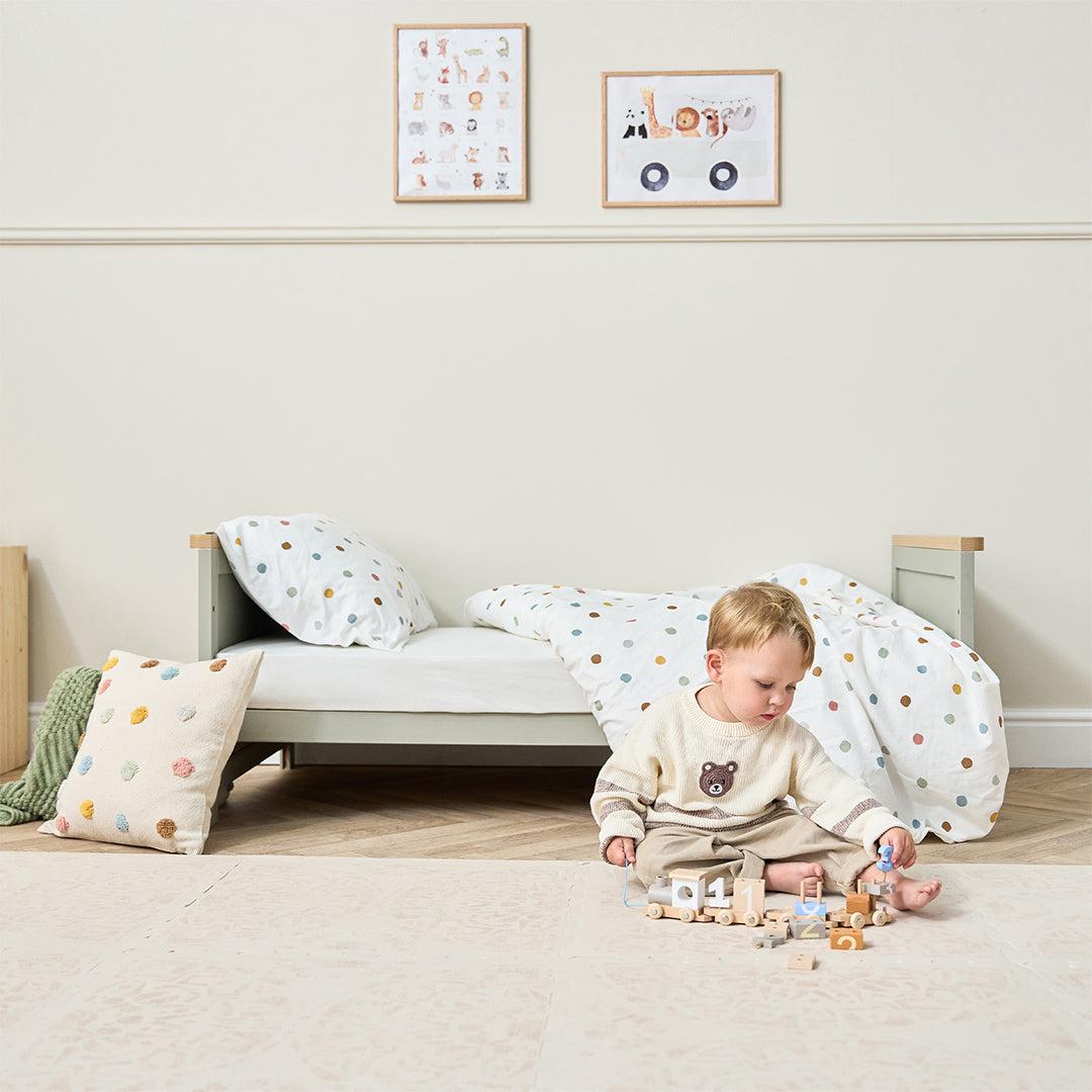 Tutti Bambini Misha Cot Bed - Sage/Golden Oak-Cot Beds-Sage/Golden Oak-Cot Bed | Natural Baby Shower