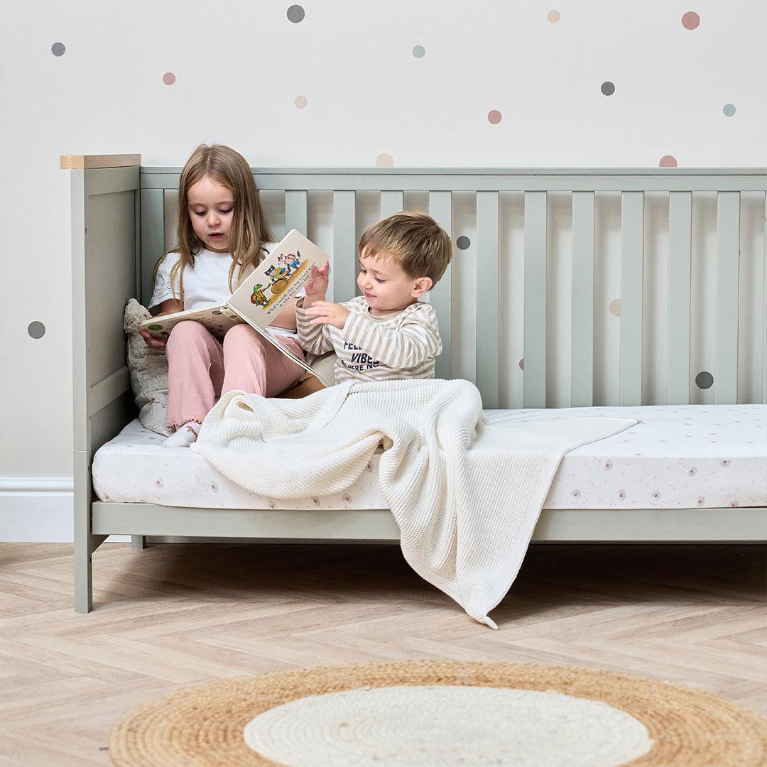 Tutti Bambini Misha Cot Bed - Sage/Golden Oak-Cot Beds-Sage/Golden Oak-Cot Bed | Natural Baby Shower