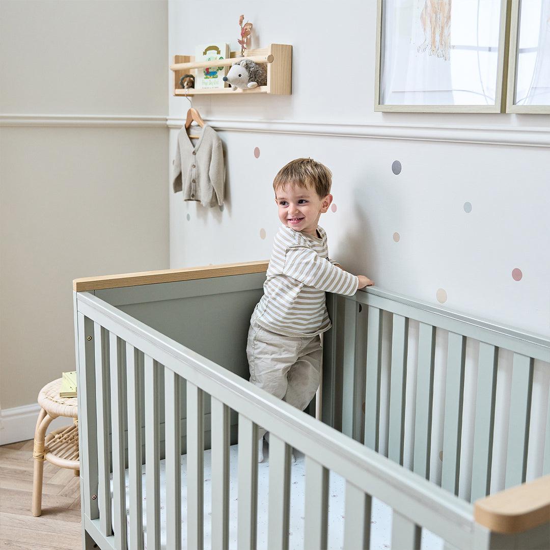 Tutti Bambini Misha Cot Bed - Sage/Golden Oak-Cot Beds-Sage/Golden Oak-Cot Bed | Natural Baby Shower