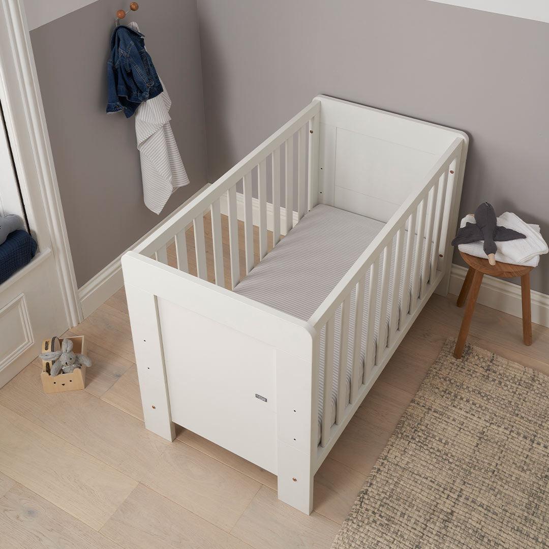 Tutti Bambini Essentials Alba Mini Cot Bed - White-Cot Beds-White- | Natural Baby Shower