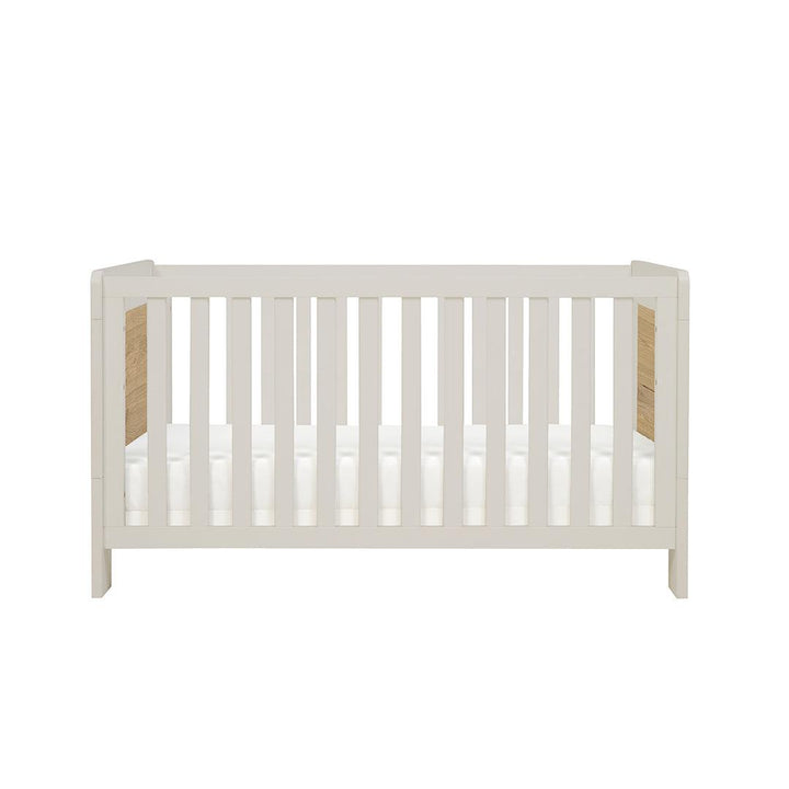 Tutti Bambini Essentials Alba Mini Cot Bed - White Sand / Distressed Oak-Cot Beds-White Sand / Distressed Oak- | Natural Baby Shower