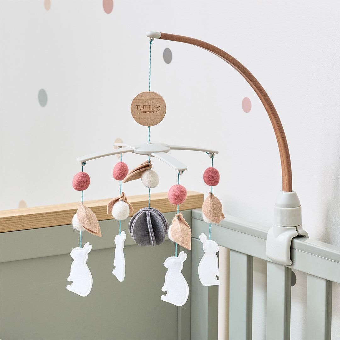 Tutti Bambini Cozee 2 In 1 Crib/Cot Mobile - Scandinavian Walnut/Cocoon-Cribs-Scandinavian Walnut/Cocoon-One Size | Natural Baby Shower