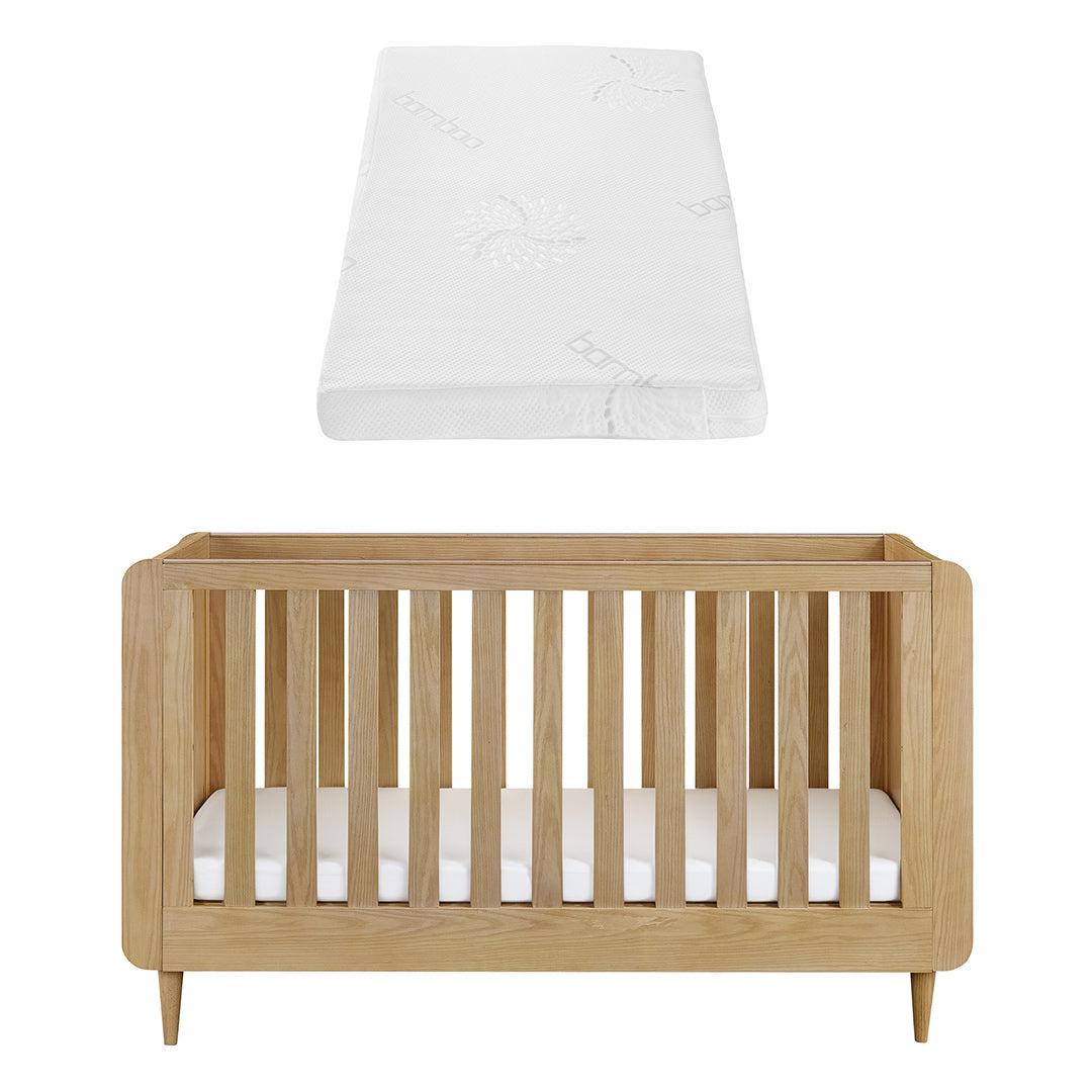 Tutti Bambini Japandi Cot Bed - Light Oak-Cot Beds-Light Oak-Tutti Bambini Natural Coir Fibre Cot Bed Mattress | Natural Baby Shower