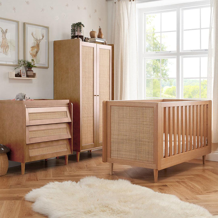 Tutti Bambini Japandi 3 Piece Room Set - Light Oak-Nursery Sets-Light Oak-No Mattress | Natural Baby Shower