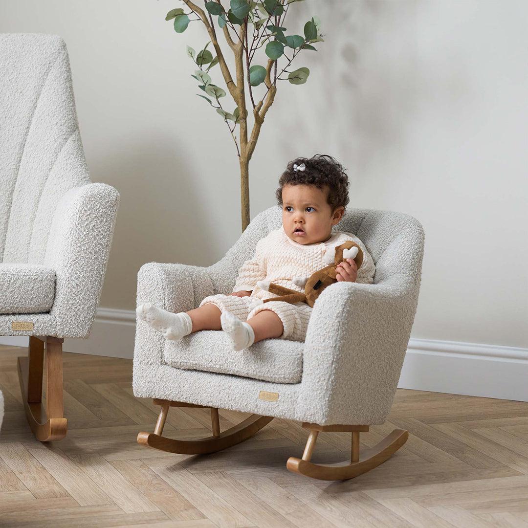 Tutti Bambini Jonah Mini Me Children's Rocking Chair - Boucle Mushroom-Feeding Chairs-Boucle Mushroom-One Size | Natural Baby Shower