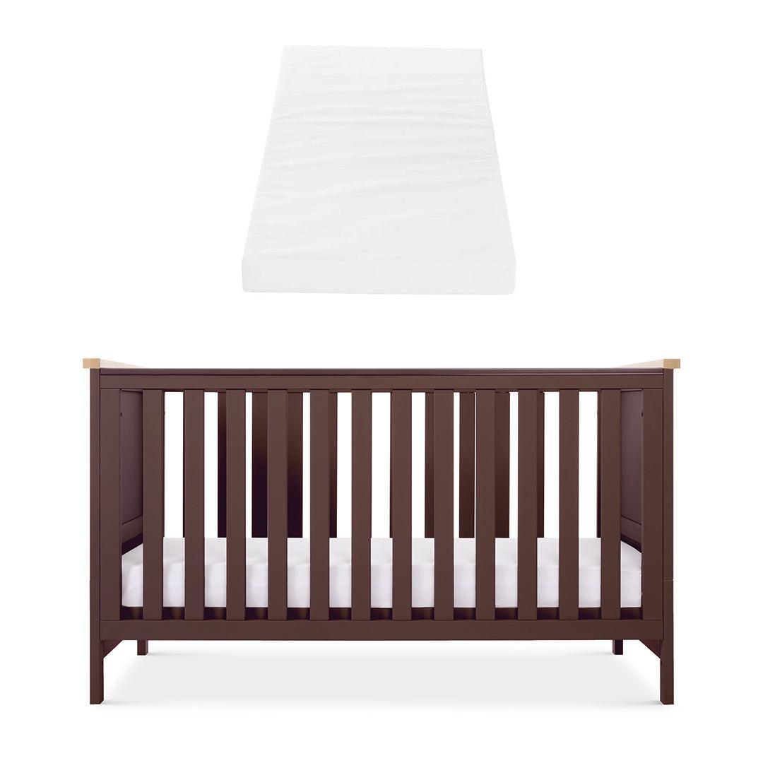 Tutti Bambini Misha Cot Bed - Mulberry/Golden Oak-Cot Beds-Multberry/Golden Oak-Tutti Bambini Eco Fibre Deluxe Cot Bed Mattress | Natural Baby Shower