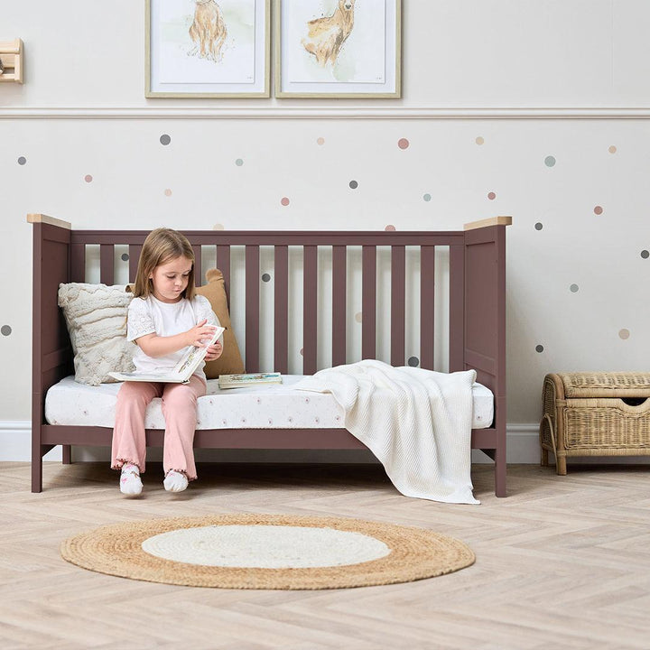 Tutti Bambini Misha Cot Bed - Mulberry/Golden Oak-Cot Beds-Multberry/Golden Oak-No Mattress | Natural Baby Shower