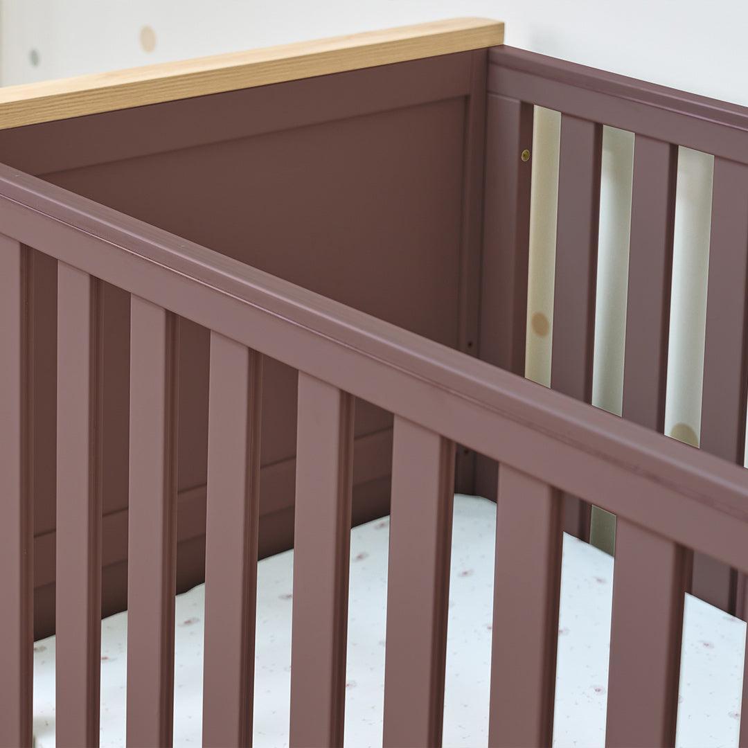 Tutti Bambini Misha Cot Bed - Mulberry/Golden Oak-Cot Beds-Multberry/Golden Oak-No Mattress | Natural Baby Shower