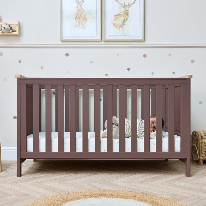 Tutti Bambini Misha Cot Bed - Mulberry/Golden Oak-Cot Beds-Multberry/Golden Oak-No Mattress | Natural Baby Shower