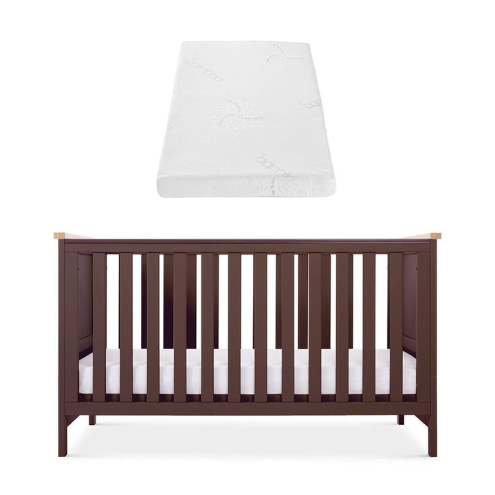 Tutti Bambini Misha Cot Bed - Mulberry/Golden Oak-Cot Beds-Multberry/Golden Oak-Tutti Bambini Natural Coir Fibre Cot Bed Mattress | Natural Baby Shower