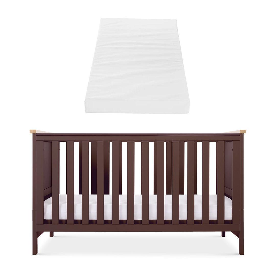 Tutti Bambini Misha Cot Bed - Mulberry/Golden Oak-Cot Beds-Multberry/Golden Oak-Tutti Bambini Polyester Fibre Cot Bed Mattress | Natural Baby Shower