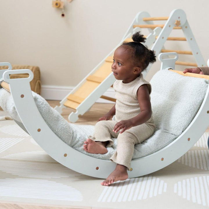 Tutti Bambini Scala Montessori Pikler Rocking Frame Cushion - Sea Mist-Baby Bouncer Cushions-Sea Mist-One Size | Natural Baby Shower