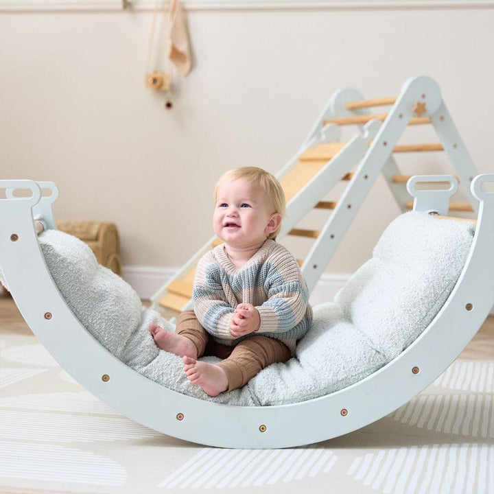 Tutti Bambini Scala Montessori Pikler Rocking Frame Cushion - Sea Mist-Baby Bouncer Cushions-Sea Mist-One Size | Natural Baby Shower